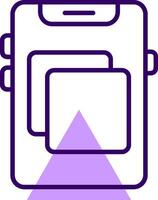 Screen mirroring Outline Slip Style Icon vector