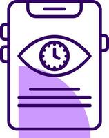 Screen timeout Outline Slip Style Icon vector