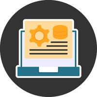Application Setting Flat Grey Circle Style Icon vector