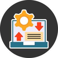 Agile Flat Grey Circle Style Icon vector