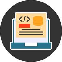Backend Development Flat Grey Circle Style Icon vector