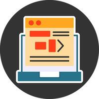 Command Line Flat Grey Circle Style Icon vector