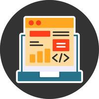 Code Deployment Flat Grey Circle Style Icon vector