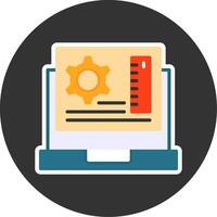 App Development Flat Grey Circle Style Icon vector