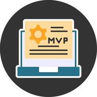 MVP Flat Grey Circle Style Icon vector