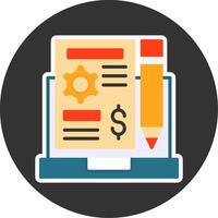 Project Plan Flat Grey Circle Style Icon vector