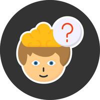 Question Flat Grey Circle Style Icon vector