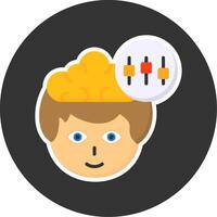 Setting Flat Grey Circle Style Icon vector