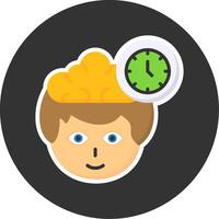 Time Flat Grey Circle Style Icon vector