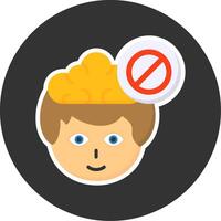 Ban Flat Grey Circle Style Icon vector