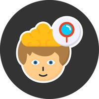 Search Flat Grey Circle Style Icon vector