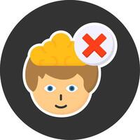 Crossmark Flat Grey Circle Style Icon vector