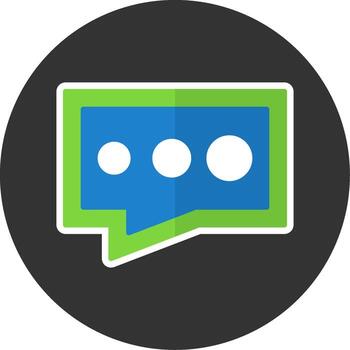 Message Flat Grey Circle Style Icon vector