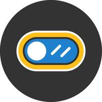Toggle Button Flat Grey Circle Style Icon vector