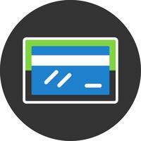 Credit Card Flat Grey Circle Style Icon vector
