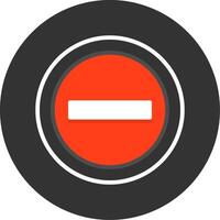 Remove Flat Grey Circle Style Icon vector