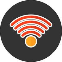 Wifi Signal Flat Grey Circle Style Icon vector