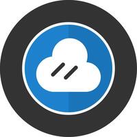Cloud Sliped Slip Style Icon vector