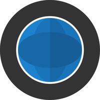 Globe Flat Grey Circle Style Icon vector
