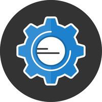 Settings Flat Grey Circle Style Icon vector