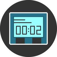 Clock Flat Grey Circle Style Icon vector