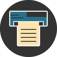 Print Flat Grey Circle Style Icon vector