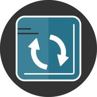 Refresh Flat Grey Circle Style Icon vector