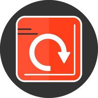 Redo Flat Grey Circle Style Icon vector
