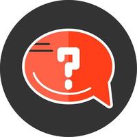 Help Flat Grey Circle Style Icon vector