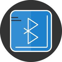 Bluetooth Flat Grey Circle Style Icon vector
