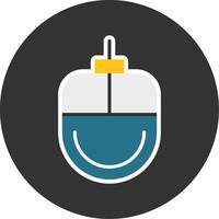 Mouse Flat Grey Circle Style Icon vector