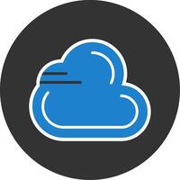 Cloud Flat Grey Circle Style Icon vector