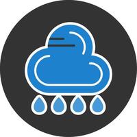 Rain Flat Grey Circle Style Icon vector