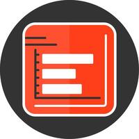Bar chart Flat Grey Circle Style Icon vector