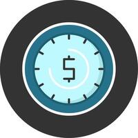Time Flat Grey Circle Style Icon vector