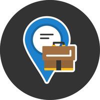 Location Flat Grey Circle Style Icon vector