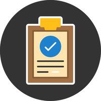 Survey Flat Grey Circle Style Icon vector