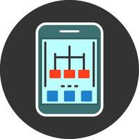 Network Flat Grey Circle Style Icon vector