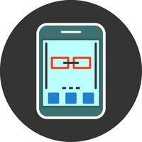 Link Flat Grey Circle Style Icon vector