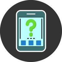Question mark Flat Grey Circle Style Icon vector