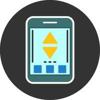 Sort Flat Grey Circle Style Icon vector