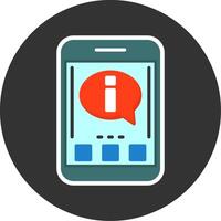 Information Flat Grey Circle Style Icon vector