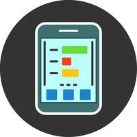 Statistics Flat Grey Circle Style Icon vector