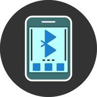 Bluetooth Flat Grey Circle Style Icon vector
