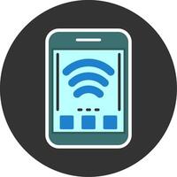 Wi Fi Flat Grey Circle Style Icon vector