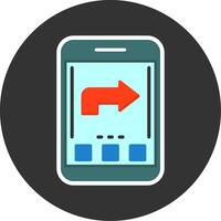 Forward Flat Grey Circle Style Icon vector