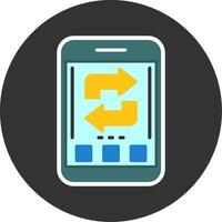 Refresh Flat Grey Circle Style Icon vector