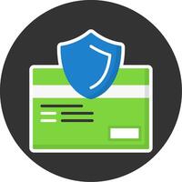 Secure Checkout Flat Grey Circle Style Icon vector