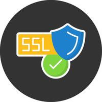SSL Certificate Flat Grey Circle Style Icon vector
