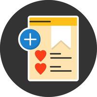 Add to Wishlist Flat Grey Circle Style Icon vector
